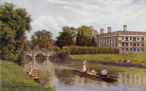 Cambridge: Clare College (kolor lito) autorstwa Alfred Robert Quinton