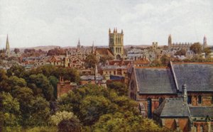 Cambridge, z Castle Hill (kolor lito) autorstwa Alfred Robert Quinton