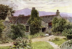 Dove Cottage, Grasmere (kolor lito) autorstwa Alfred Robert Quinton