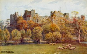 Zamek Ludlow od strony łąk autorstwa Alfred Robert Quinton