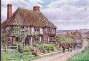 Small Hythe, Nr Tenterden, Kent, z książki The Cottages and the Village Life of Rural England wydanej przez Dent & Sons Limited, 1912 autorstwa Alfred Robert Quinton