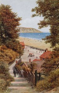 Kroki na plażę, Filey autorstwa Alfred Robert Quinton