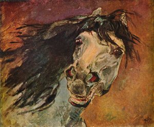 Głowa konia andaluzyjskiego, ok. 1910 r. autorstwa Alfred Roll