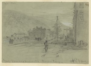 Gen. Siedziba główna Stevensons-Harpers Ferry autorstwa Alfred Rudolph Waud