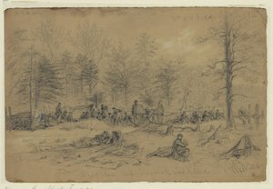 Miejsce, gdzie Genl. Sedgwick został zabity autorstwa Alfred Rudolph Waud