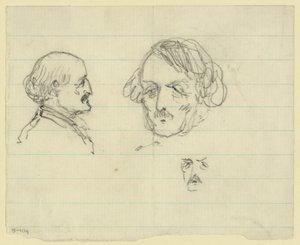 Trzy portrety popiersia, w tym Benjamina Butler autorstwa Alfred Rudolph Waud