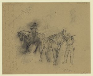 Dwóch kawalerzystów autorstwa Alfred Rudolph Waud