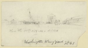 Waszyngton Navy Yard autorstwa Alfred Rudolph Waud