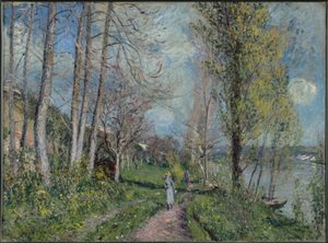 Brzegi Sekwany w By autorstwa Alfred Sisley
