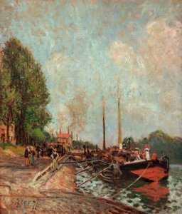 Barke w Billancourt autorstwa Alfred Sisley