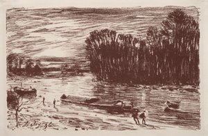 Banks of the Loing, niedaleko Saint-Mammès, 1896. autorstwa Alfred Sisley