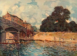 Most w Hampton Court, 1874, 1937. autorstwa Alfred Sisley