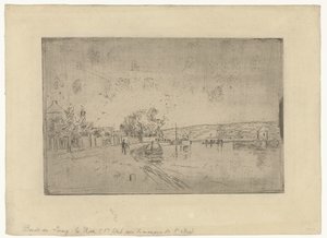Widok na rzekę Loing z łodziami z brzegu Bords du Loing: La Rive autorstwa Alfred Sisley
