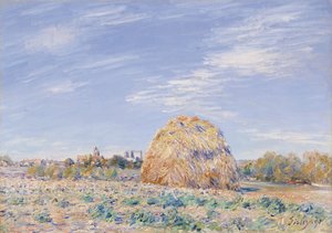 Stóg siana nad brzegiem Loing, 1891 autorstwa Alfred Sisley