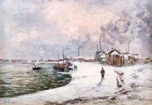 Bluszcz w śniegu autorstwa Alfred Sisley