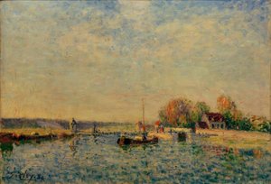 Kanał Loing autorstwa Alfred Sisley