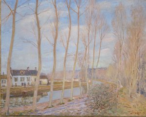 Kanał Loing autorstwa Alfred Sisley