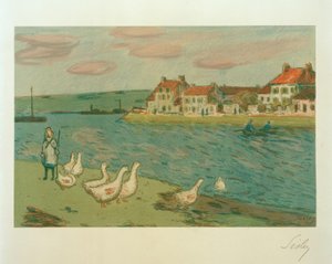 Gęsi autorstwa Alfred Sisley