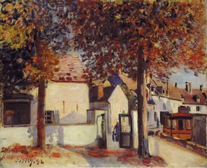 Moret-sur-Loing (Rue de Fosses) autorstwa Alfred Sisley