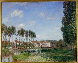 Moret, Bords du Loing, Francja autorstwa Alfred Sisley