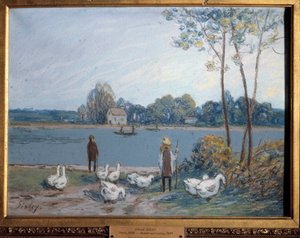 Na skraju Loingu. Obraz Alfreda Sisleya (1839 - 1899) autorstwa Alfred Sisley