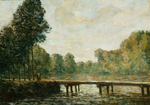 Mały most nad Orwanną, 1890 autorstwa Alfred Sisley