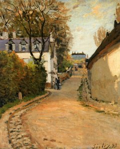 Rue de la Princesse, Louveciennes, patrząc na północ, ok. 1873 r. (olej na płótnie) autorstwa Alfred Sisley