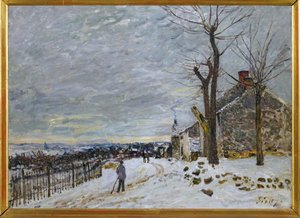 Śnieg w Veneux-Nadon, ok. 1880 (obraz na płótnie) autorstwa Alfred Sisley