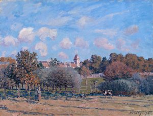 Dzwonnica w Noisy-le-Roi, jesień autorstwa Alfred Sisley