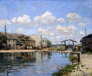 Kanał Saint-Martin, Paryż, 1872 autorstwa Alfred Sisley