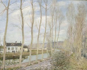 Kanał Loing w Moret autorstwa Alfred Sisley