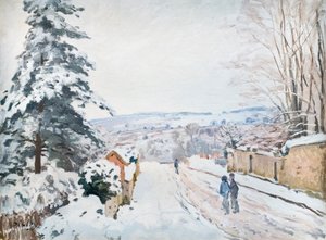 Droga Coeur Volant do Louveciennes, ok. 1872 (olej na płótnie) autorstwa Alfred Sisley