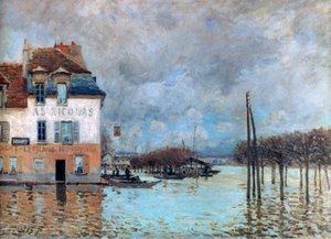 Powódź w Port-Marly, 1876 r. autorstwa Alfred Sisley