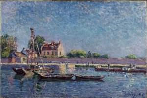 Śluza w Saint-Mammès autorstwa Alfred Sisley