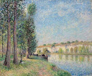 Loing w Moret; Loing w Moret, 1885 autorstwa Alfred Sisley