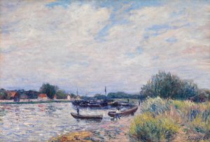 Loing w Saint-Mammes, ok. 1859-99 (olej na płótnie) autorstwa Alfred Sisley