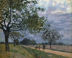 Droga z Wersalu do Louveciennes autorstwa Alfred Sisley