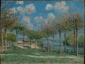 Sekwana w Bougival autorstwa Alfred Sisley