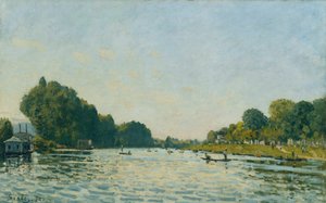 Sekwana w Bougival; La Seine a Bougival, 1872 autorstwa Alfred Sisley