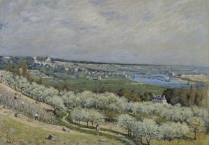 Taras w Saint-Germain, Spring autorstwa Alfred Sisley