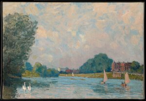 Tamiza w Hampton Court autorstwa Alfred Sisley
