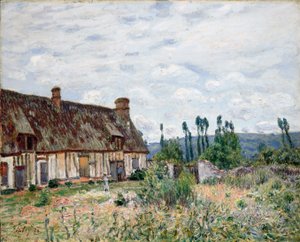 Opuszczony dom kryty strzechą, 1894 autorstwa Alfred Sisley