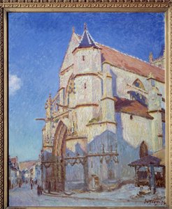Kościół Moreta, nocą 1894 r. autorstwa Alfred Sisley
