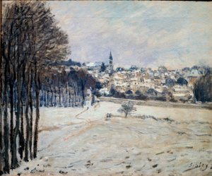 Śnieg w Marly - olej na płótnie autorstwa Alfred Sisley
