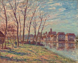 Widok Moreta, 1889 autorstwa Alfred Sisley