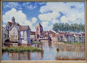 Widok Moreta na Loing. Obraz Alfreda Sisleya (1839-1899) autorstwa Alfred Sisley