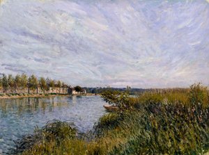 Widok na Saint-Mammès autorstwa Alfred Sisley