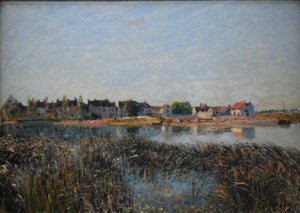 Widok na Saint-Mammès autorstwa Alfred Sisley