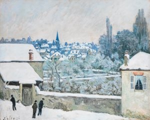 Zima w Louveciennes autorstwa Alfred Sisley