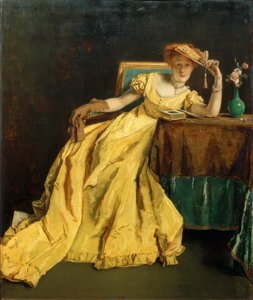 A.Stevens, Dama w Żółci autorstwa Alfred Emile Stevens
